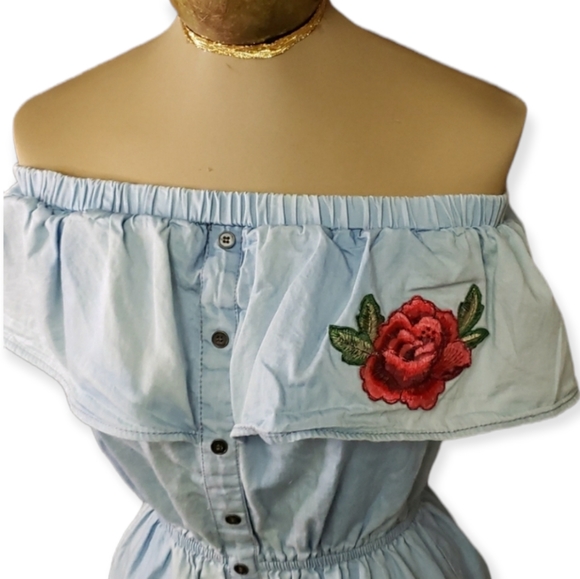 Speed Control Cotton Denim Style Dress Size Small - Picture 2 of 8